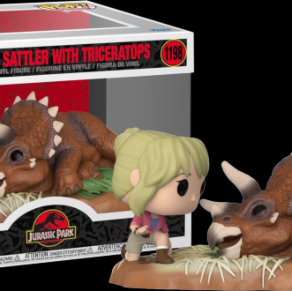 NEW! FUNKO POP! MOMENT DR SATTLER + TRICERATOPS TARGET EXCLUSIVE JURASSIC PARK - Picture 2 of 4